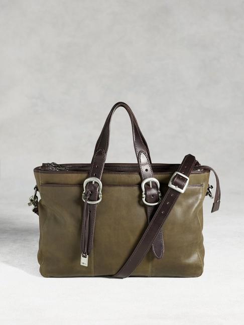 John Varvatos Bleeker Triple Zip Attache Bag