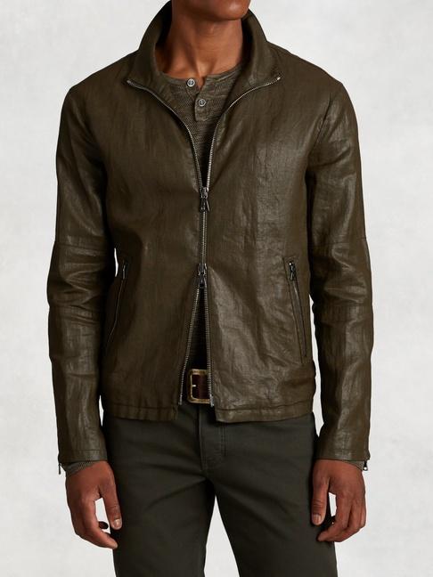 John Varvatos Resin Coated Linen Jacket
