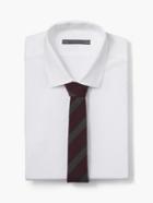 John Varvatos Collection Striped Skinny Tie Oxblood