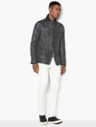 John Varvatos Nylon Grid-stitched Jacket