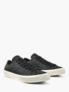 John Varvatos Chuck Ii Coated Leather Low Top Black Size: 7