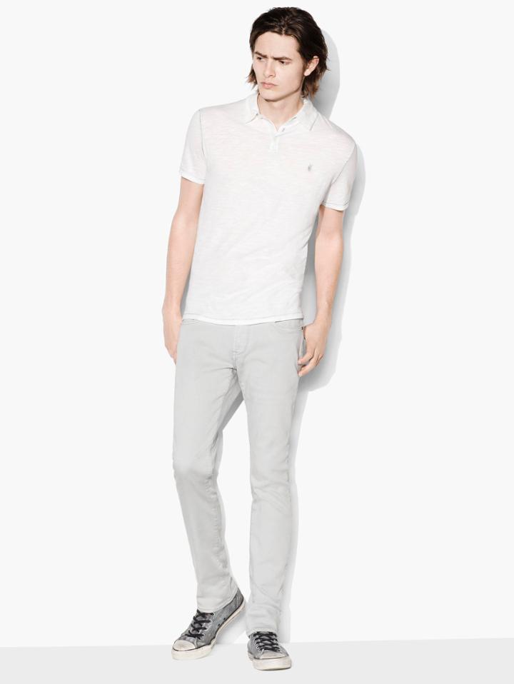 John Varvatos Peace Polo Optic White Size: Xs