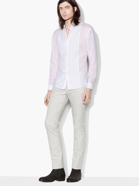 John Varvatos Banded Collar Shirt