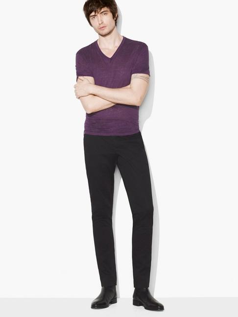 John Varvatos Linen V-neck Tee  Size: Xs