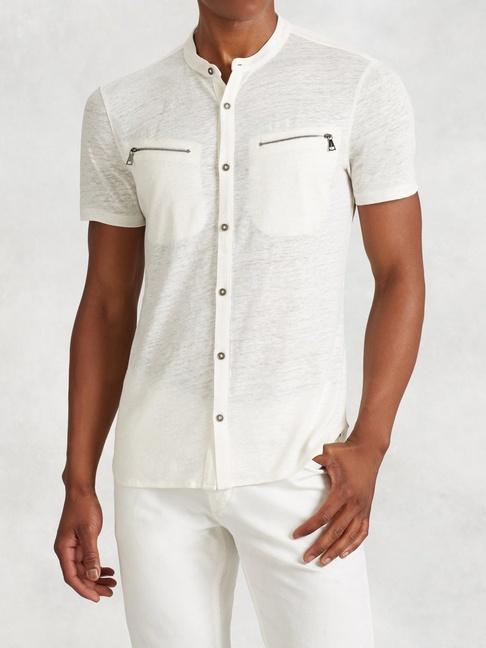 John Varvatos Linen Foil Shirt