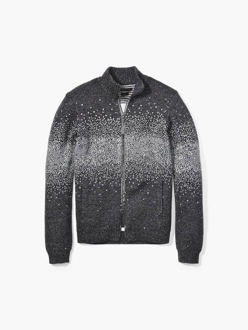 John Varvatos Jacquard Funnel Neck Sweater
