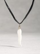 John Varvatos Carved Horn Feather Necklace