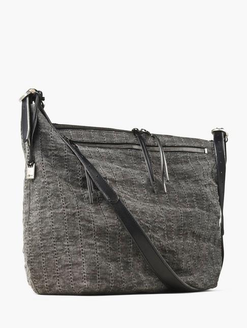 John Varvatos Pickstitch Striped Crossbody