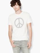 John Varvatos Peace Symbol Tee Optic White Size: S