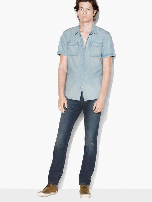 John Varvatos Short Sleeve Western Shirt  Size: Xs