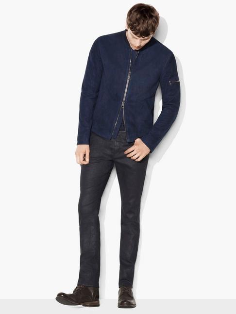 John Varvatos Suede Bomber Jacket