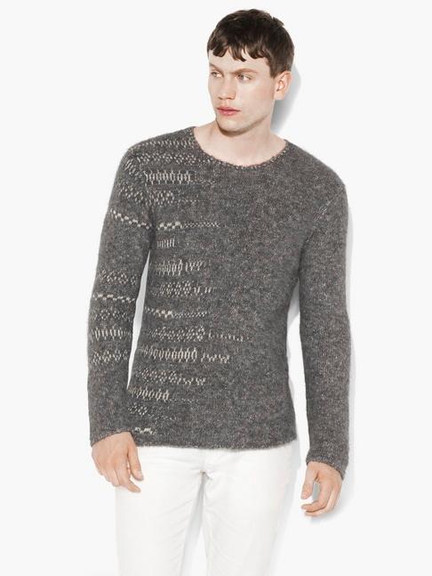 John Varvatos Abstract Fair Isle Sweater