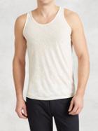 John Varvatos Linen Foil Tank Top