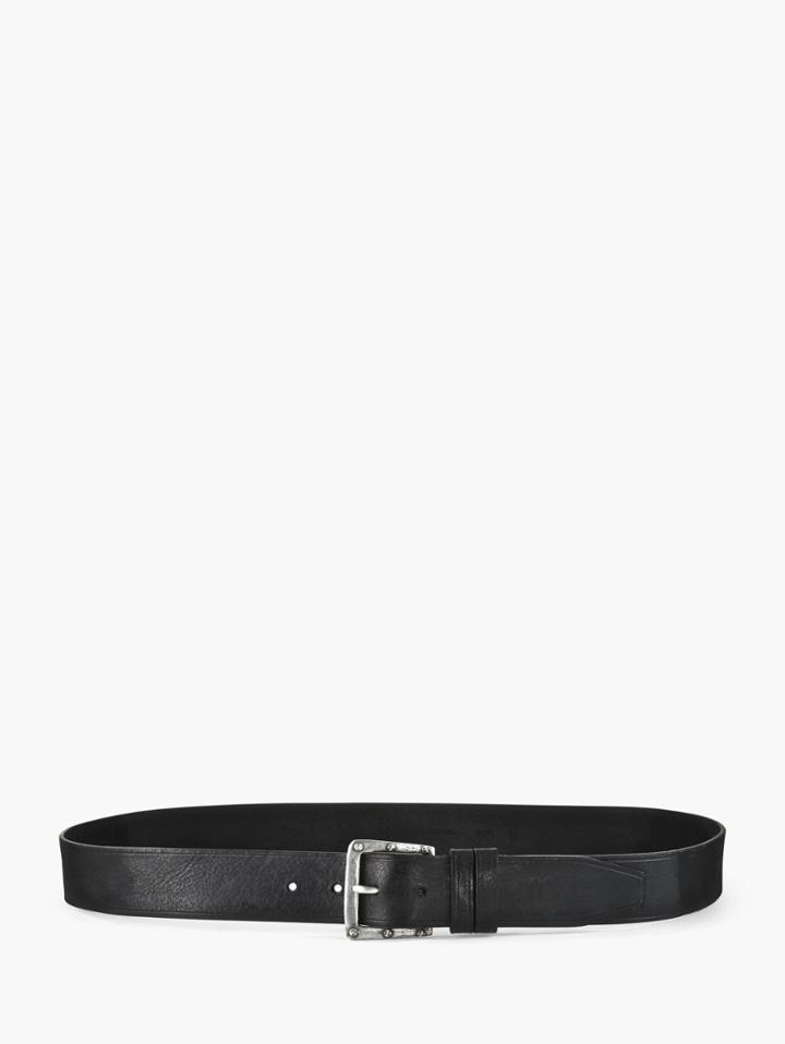 John Varvatos Rivet Buckle Leather Belt Black Size: 34