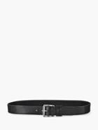 John Varvatos Rivet Buckle Leather Belt Black Size: 34