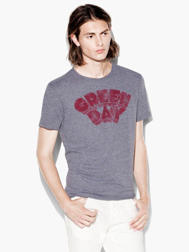 John Varvatos Green Day Tee Black/milk Size: Xs