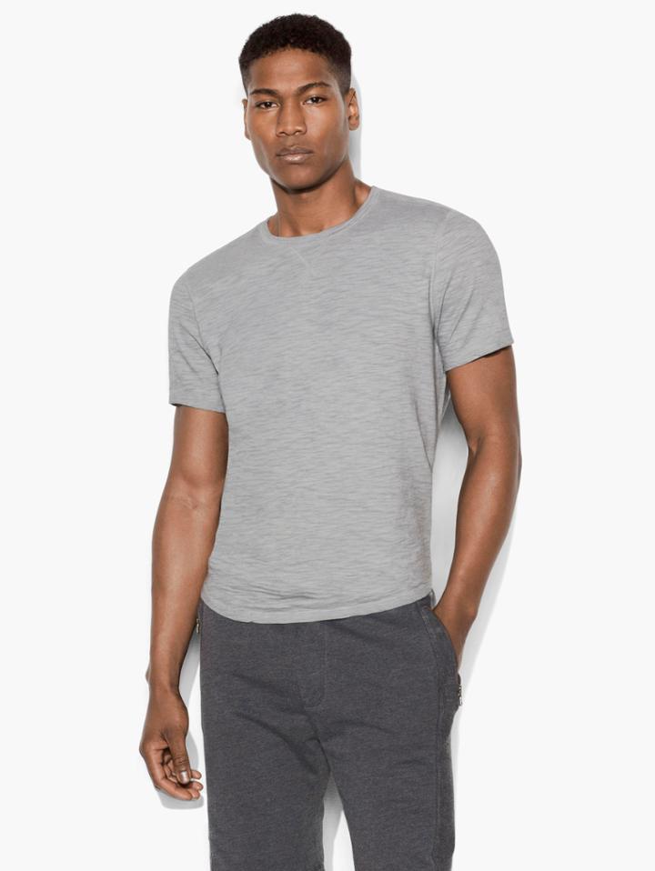 John Varvatos Coverstitch Tee Grey Stone Size: Xs