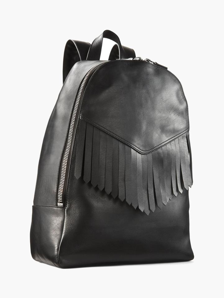 John Varvatos Moto Fringe Backpack Black Sand