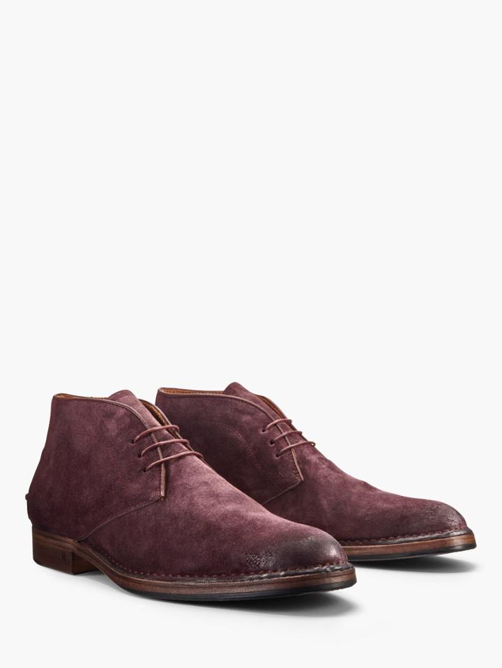 John Varvatos Moccassin Chukka Burgundy Size: 8.5