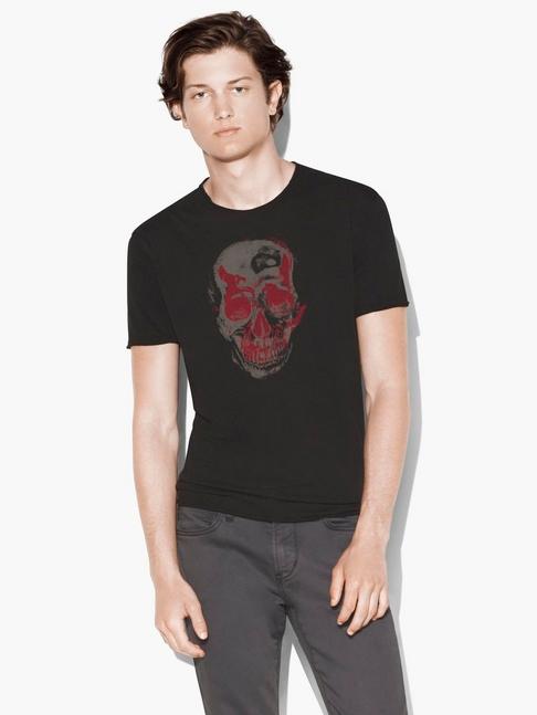 John Varvatos Two-tone Skull Tee  Size: Xs