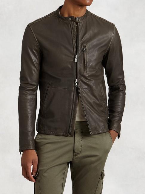 John Varvatos Leather Moto Jacket