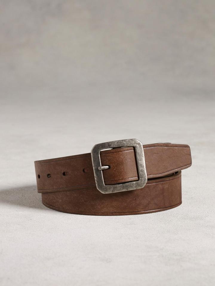 John Varvatos 38mm Flat Strap Wheatcrea Espresso Size: 30