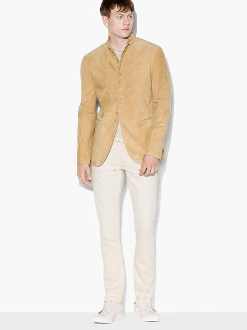 John Varvatos Suede Multi-button Jacket