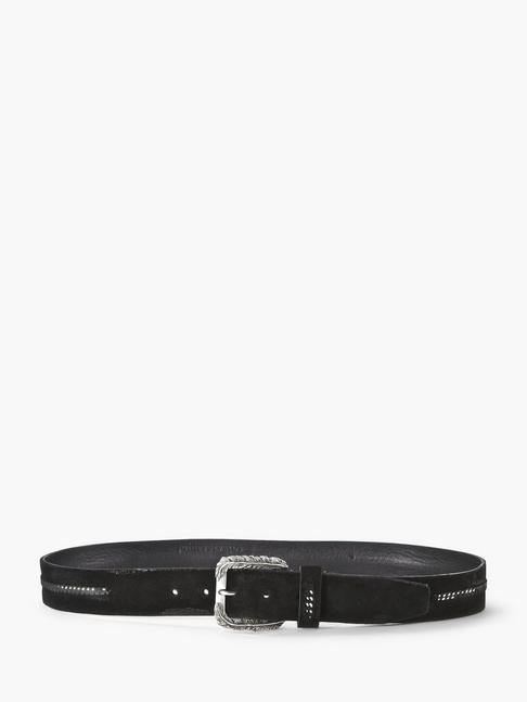John Varvatos 35mm Chain Embedded Belt W/ Feather Buckle