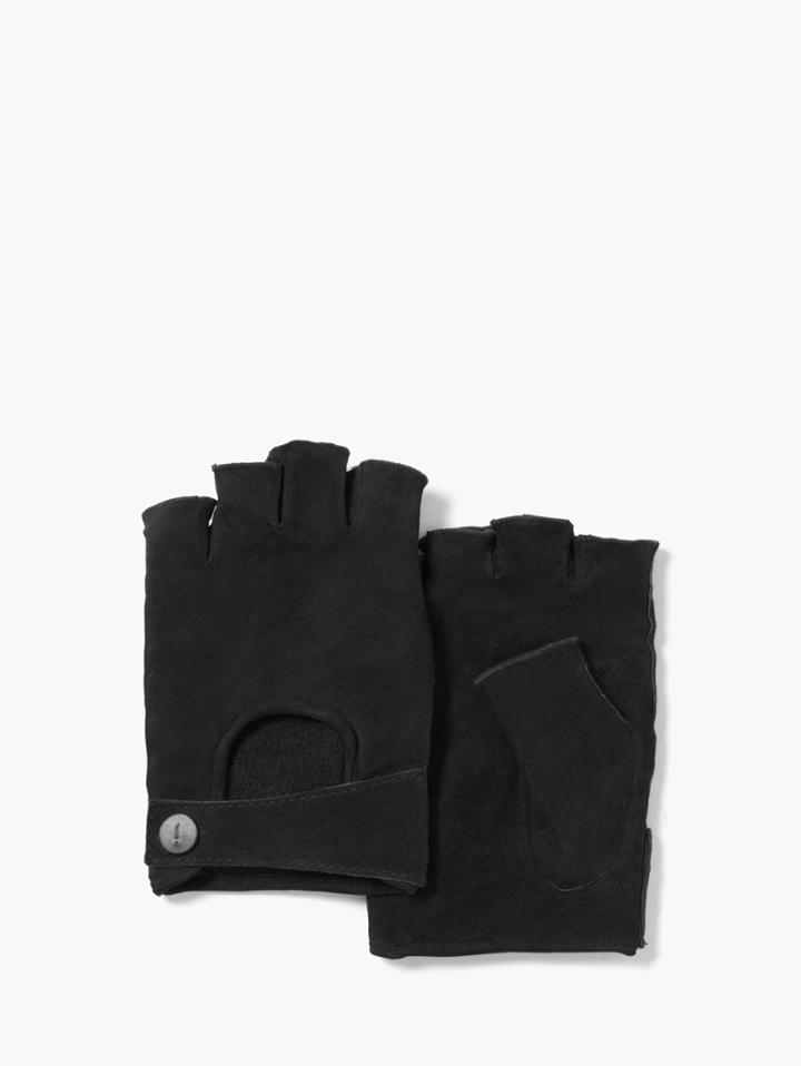 John Varvatos Fingerless Goat Suede Glove Black Size: S