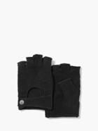 John Varvatos Fingerless Goat Suede Glove Black Size: S