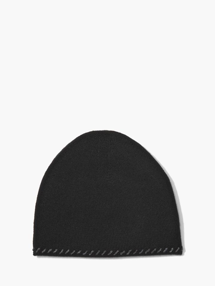 John Varvatos Knit Hat With Contrast Linking Black
