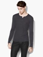 John Varvatos Silk-cashmere Waffle Henley Capri Size: Xs
