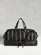 John Varvatos Bleeker Bold Stripe Zip Compartment Duffle