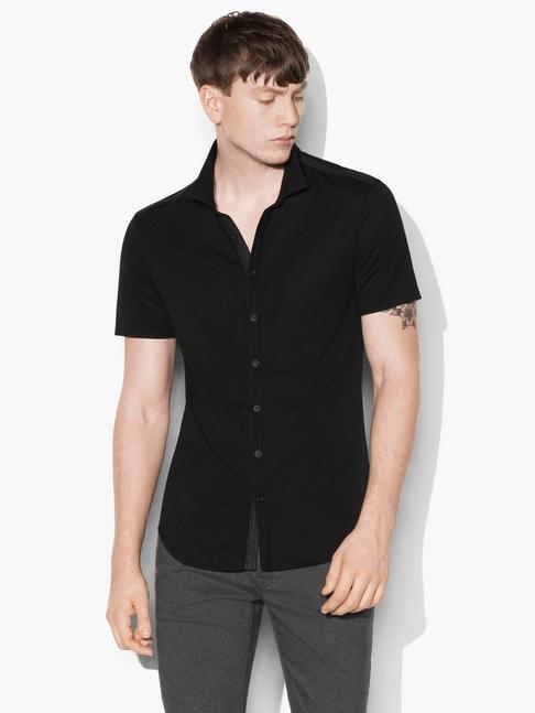 John Varvatos Short Sleeve Buttoned Knit