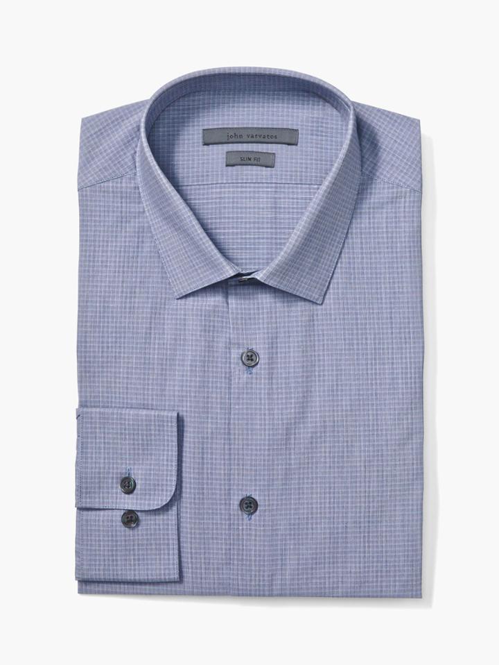 John Varvatos Slim Fit Dress Shirt W/ Stella Collar Light Size: 15.5r
