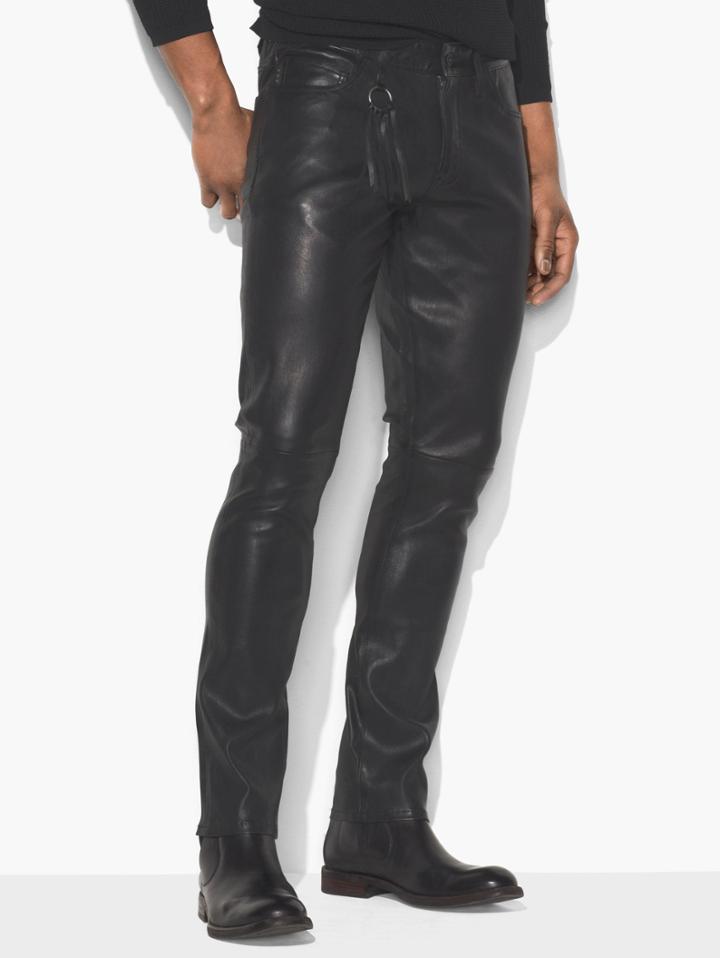 John Varvatos Leather Pant Black Size: 29