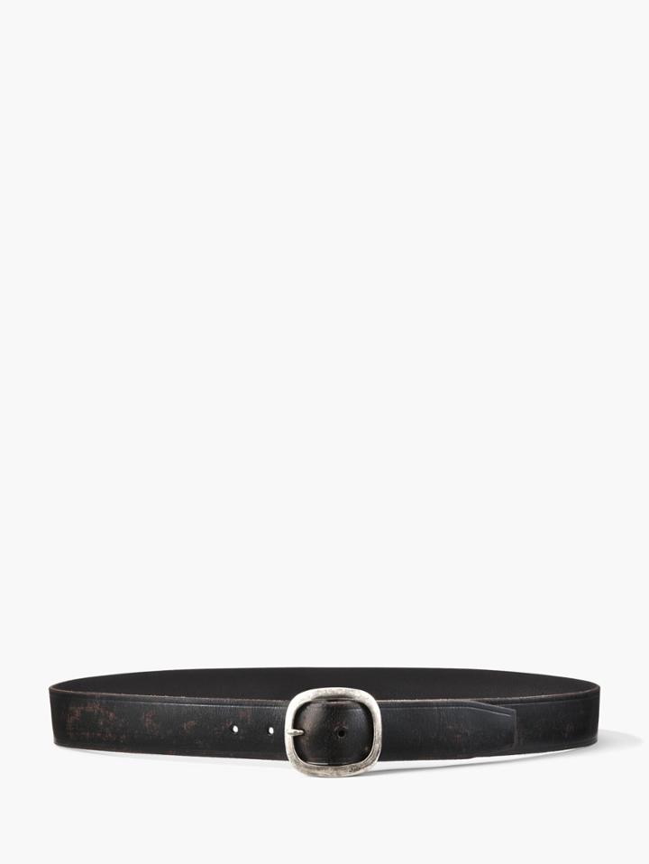 John Varvatos Distressed Calf Belt Black Size: 38