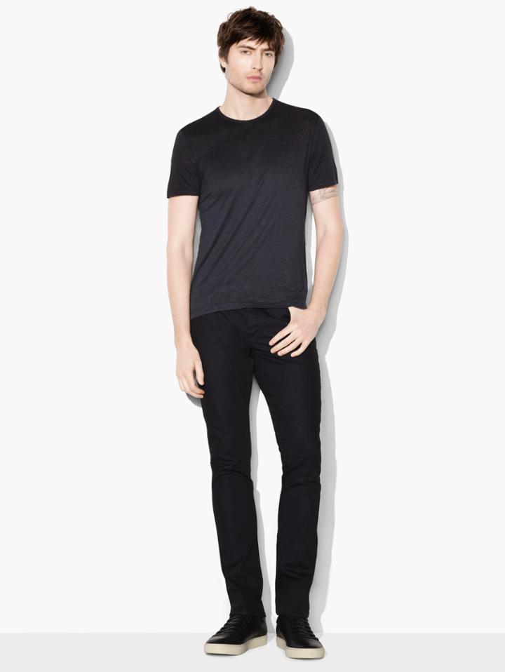 John Varvatos Short Sleeve Crewneck Tee Black Size: Xs
