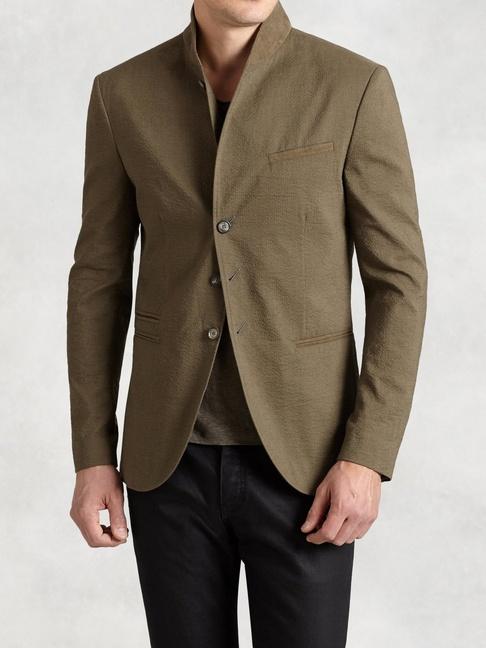 John Varvatos Linen Cotton Shawl Collar Jacket