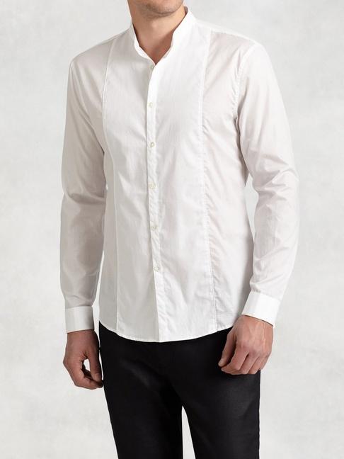 John Varvatos Cotton Shirt With Layered Collar