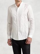John Varvatos Cotton Shirt With Layered Collar