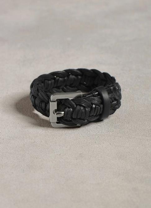 John Varvatos Braided Leather Cuff