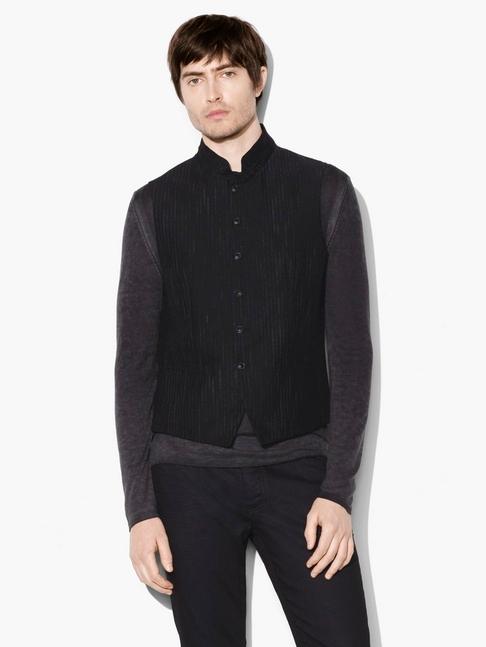 John Varvatos Broken-stripe Vest