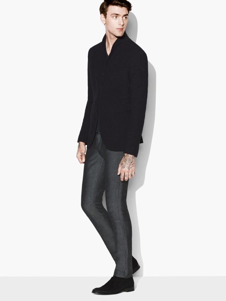 John Varvatos Shawl Collar Jacket Midnight Size: 46