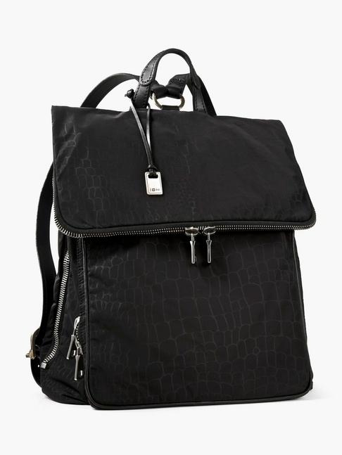 John Varvatos Croc-printed Nylon Fold-over Backpack
