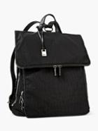 John Varvatos Croc-printed Nylon Fold-over Backpack