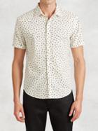 John Varvatos Abstract Polka Dot Short Sleeve Shirt
