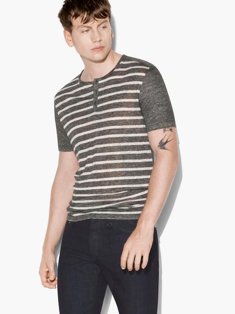 John Varvatos Short Sleeve Henley  Size: Xs