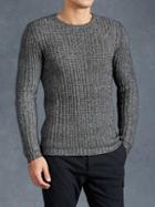 John Varvatos Mix Stitch Crewneck Sweater