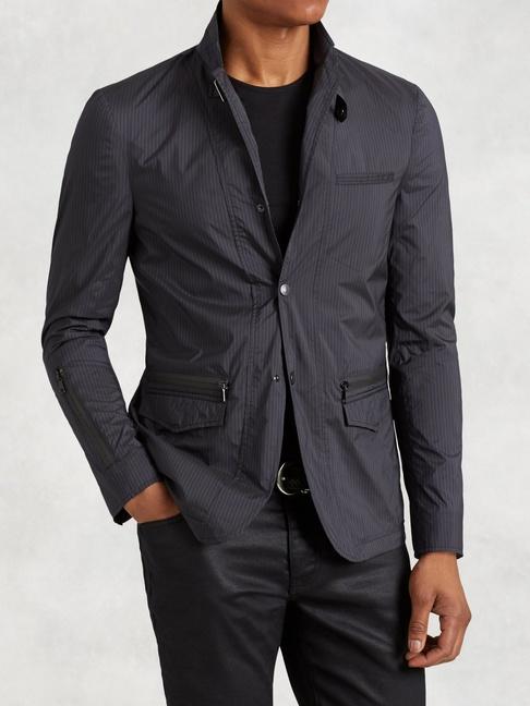 John Varvatos Convertible Lapel Nylon Jacket